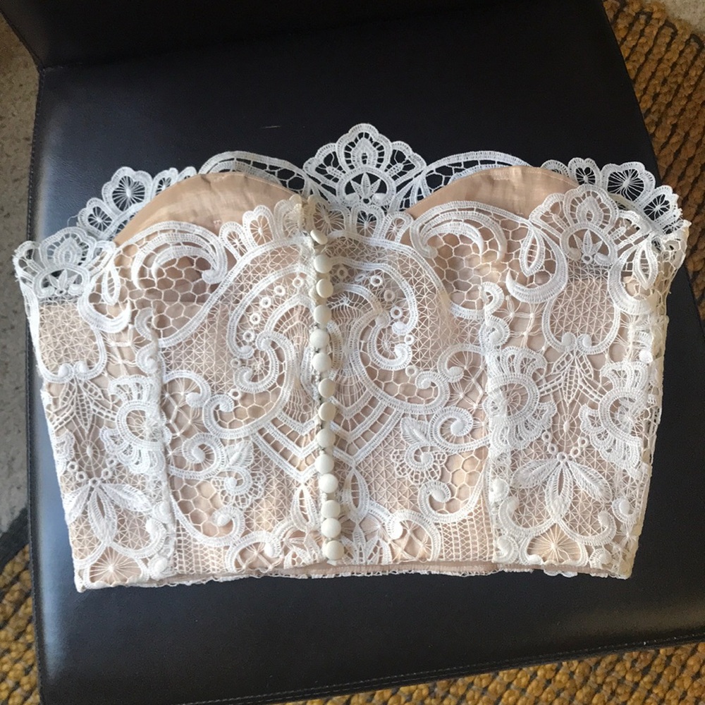 Guipure Lace Corset Top